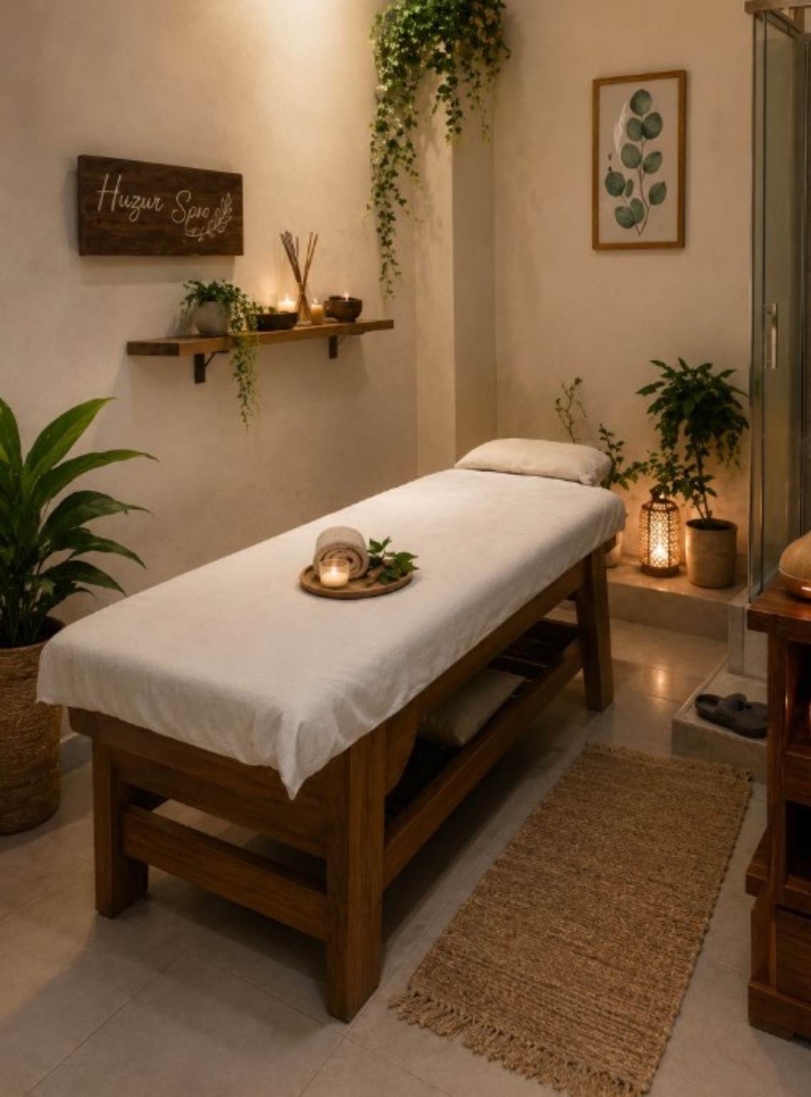 Klasik masaj için Huzur Spa odası